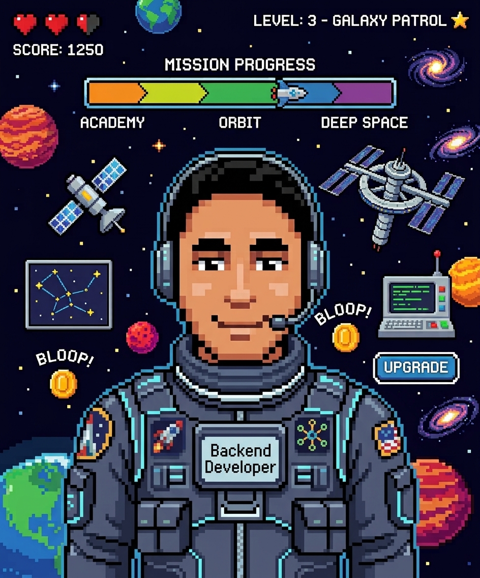 Pixel-art portrait of the site author